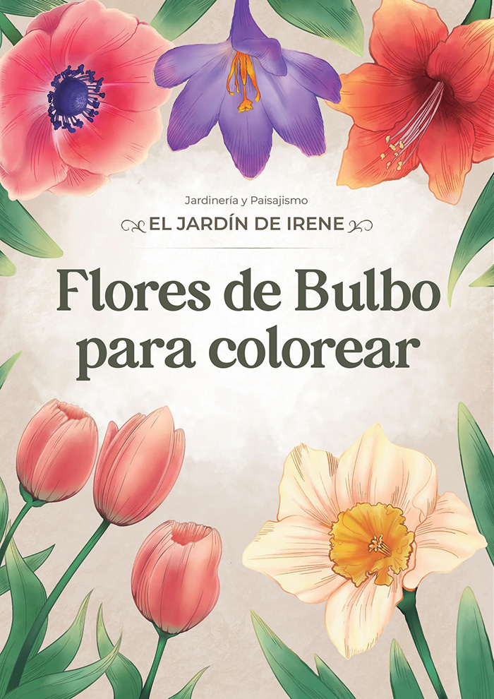 FLORES DE BULBO PARA COLOREAR: JARDINERÍ