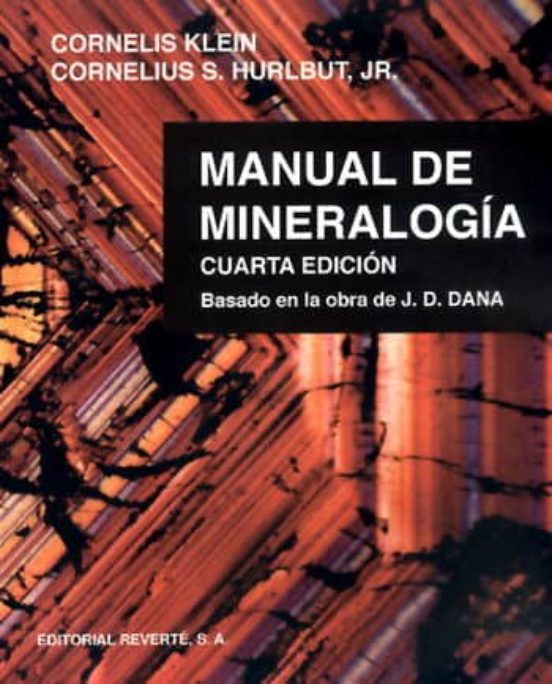 MANUAL DE MINERALOGIA (TOMO 1)