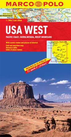 USA WEST MARCO POLO MAP